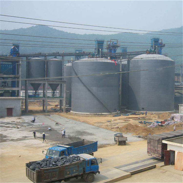 太原水泥钢板仓2座3000吨青岛项目进入施工